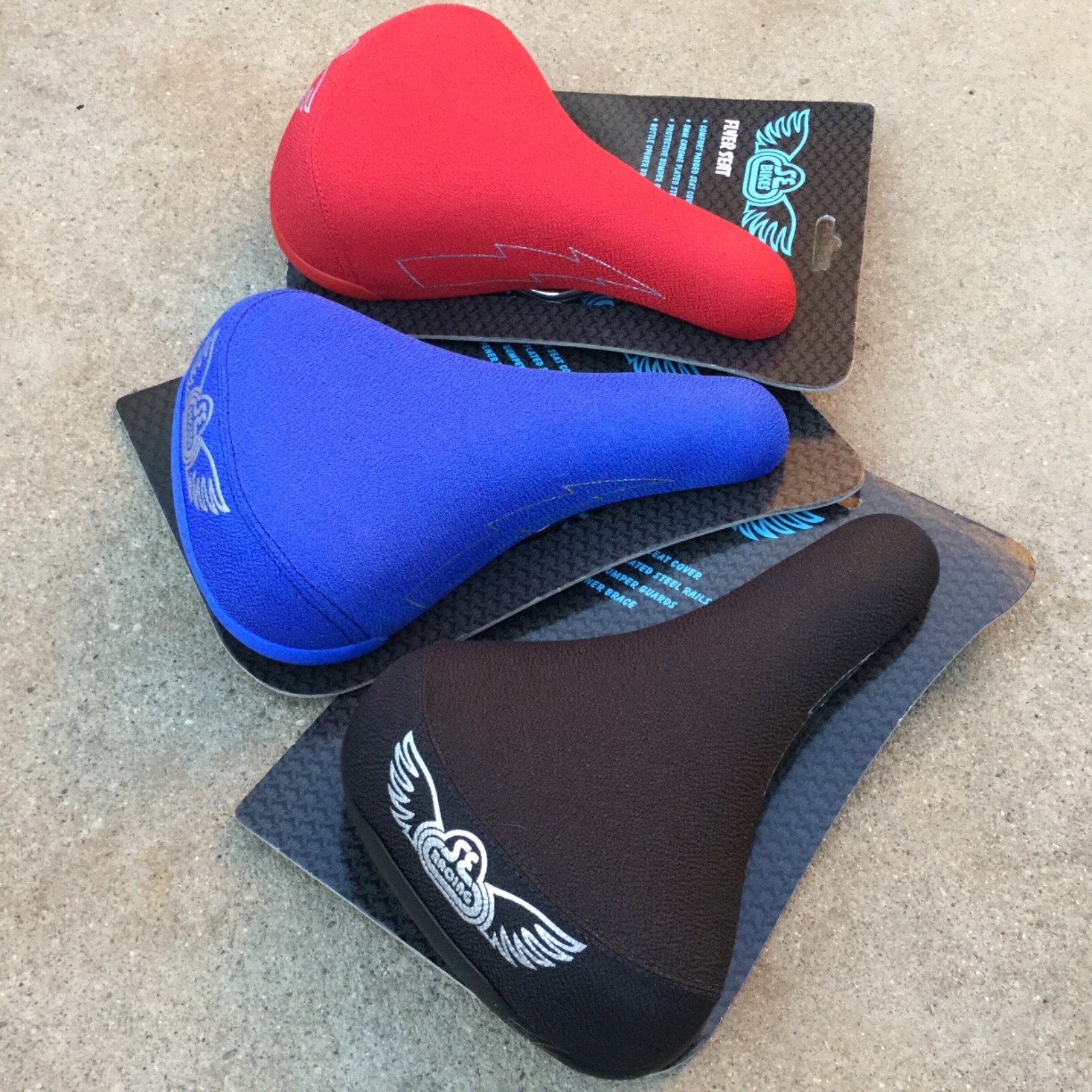 SE RACING FLYER RAILED SEAT BLUE OR RED BMX BIKES SEAT HARO KASHIMAX GT REDLINE