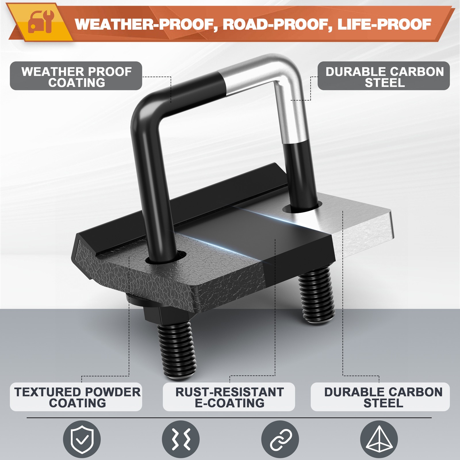 2″ Trailer Lock Down Hitch Tightener Stabilizer Steel Anti Rattle Tow Clamp