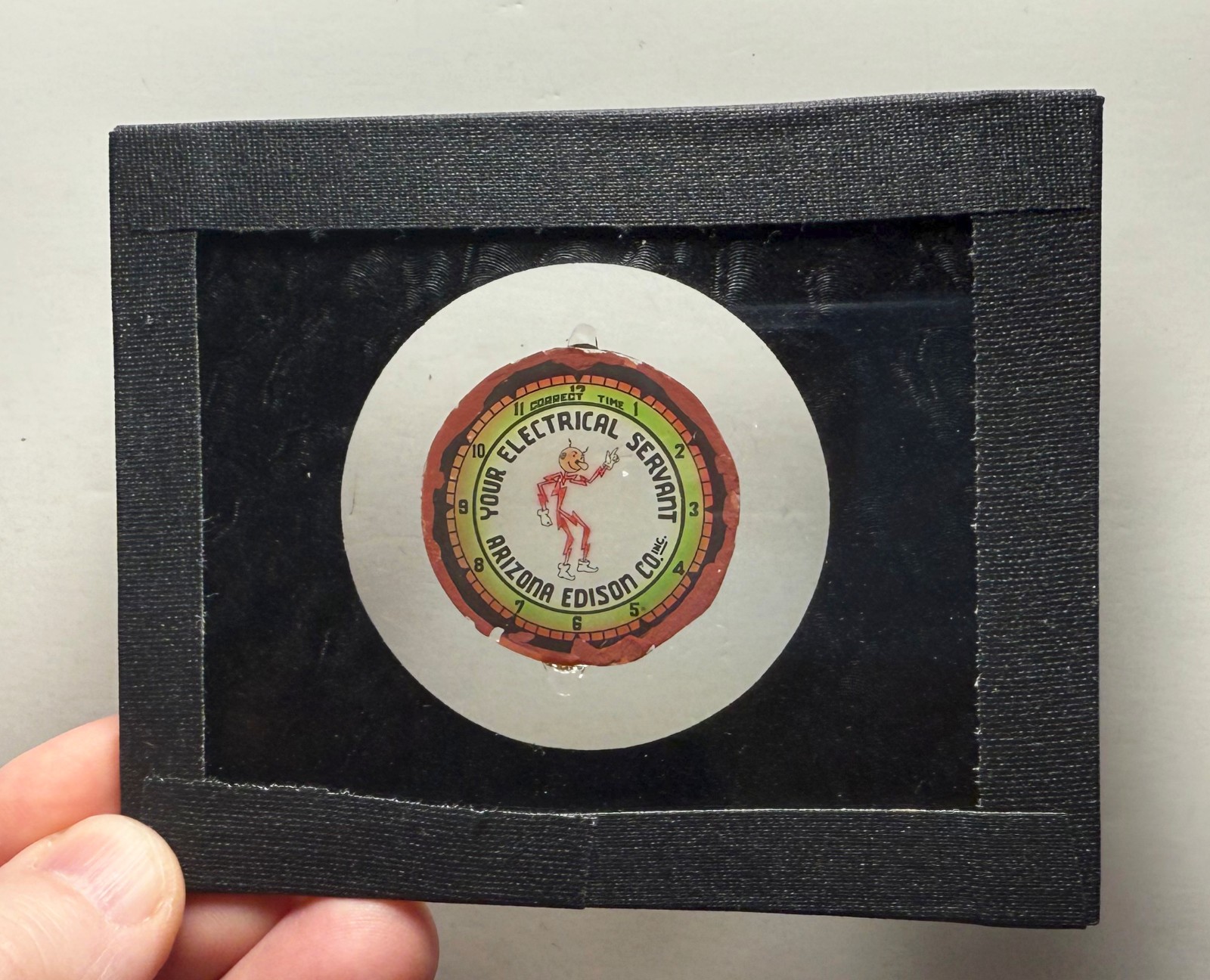 1920s 1930s REDDY KILOWATT Arizona Edison Electricity ADVERTISING glass slide