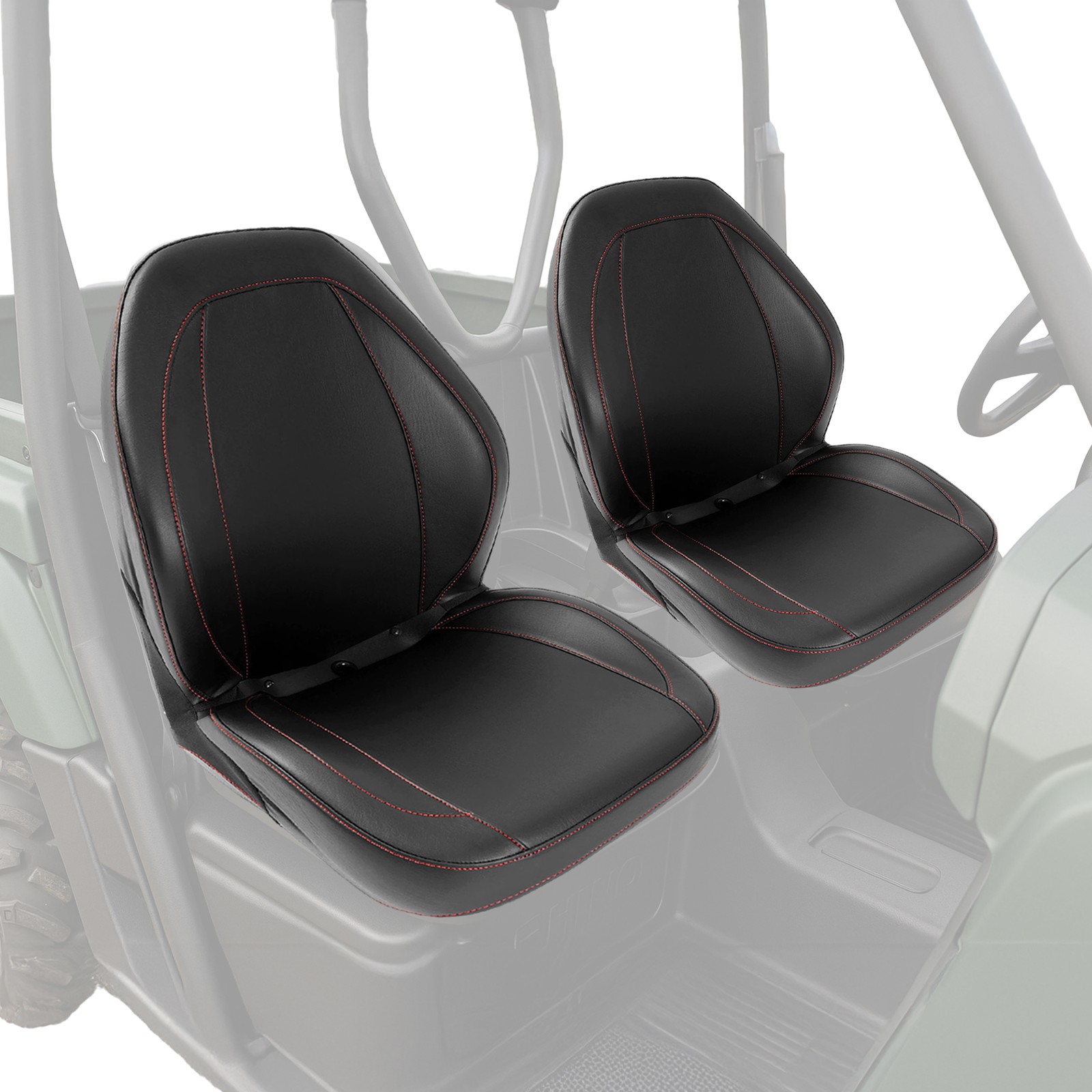 For Yamaha Rhino 450 660 700 Black Sewn Bucket Seats #5UG-F4710-00-00 (2 Seats)