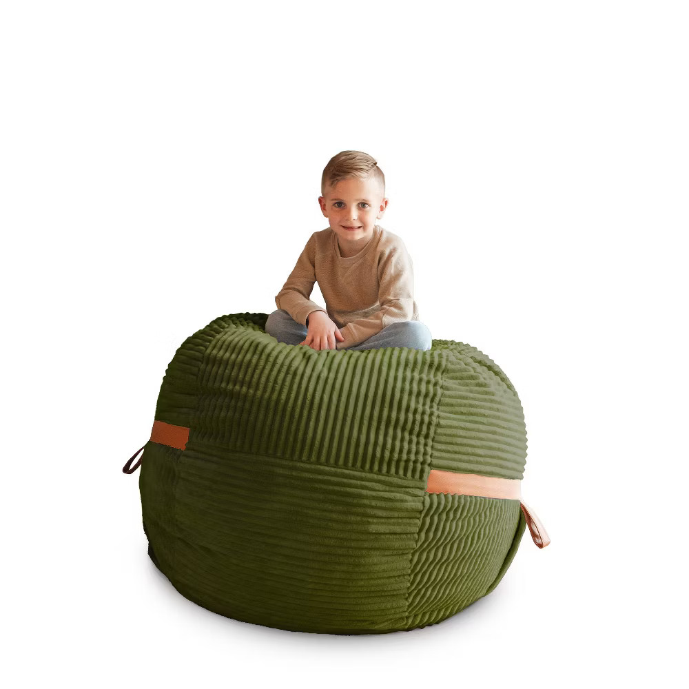 Big Joe Fuf 4Ft Foam Filled Bean Bag Chair with Removable Cover,