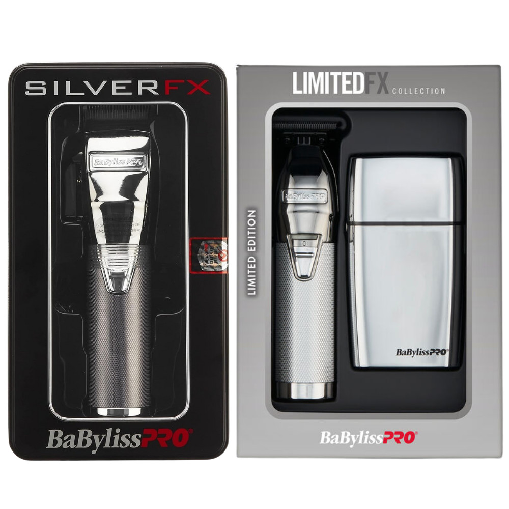 BaBylissPRO Clipper, Trimmer & Shaver Set  Silver | FXDUOFS2TS + FX870S | NEW