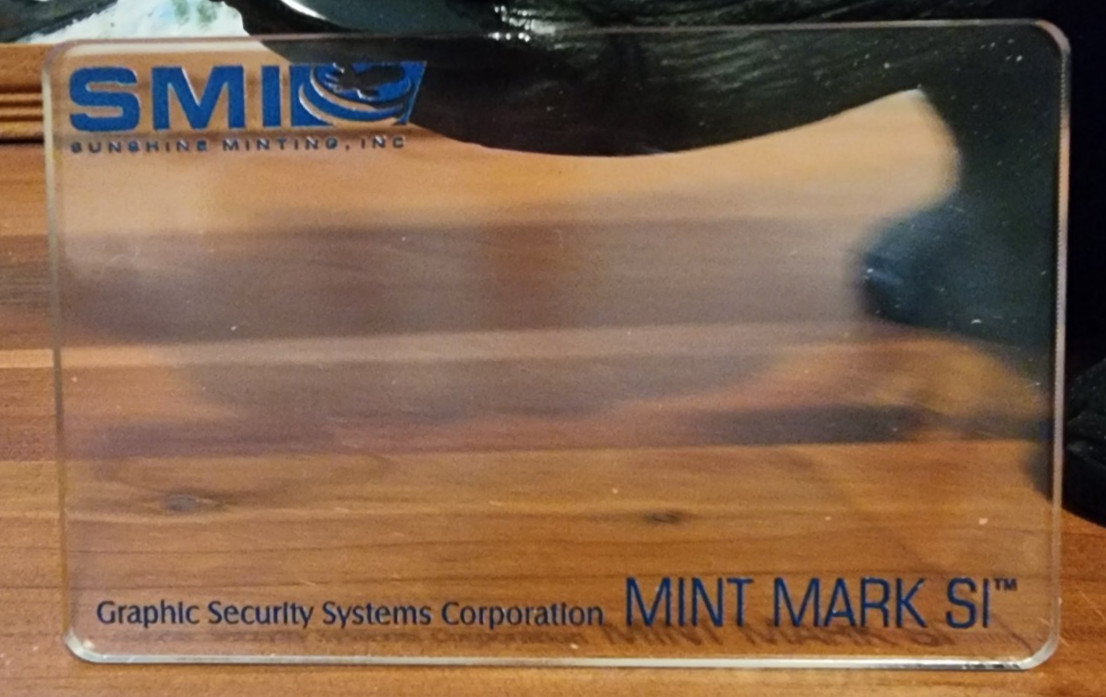 Sunshine Minting mintmark SI decoder lens for silver products with mintmark SI