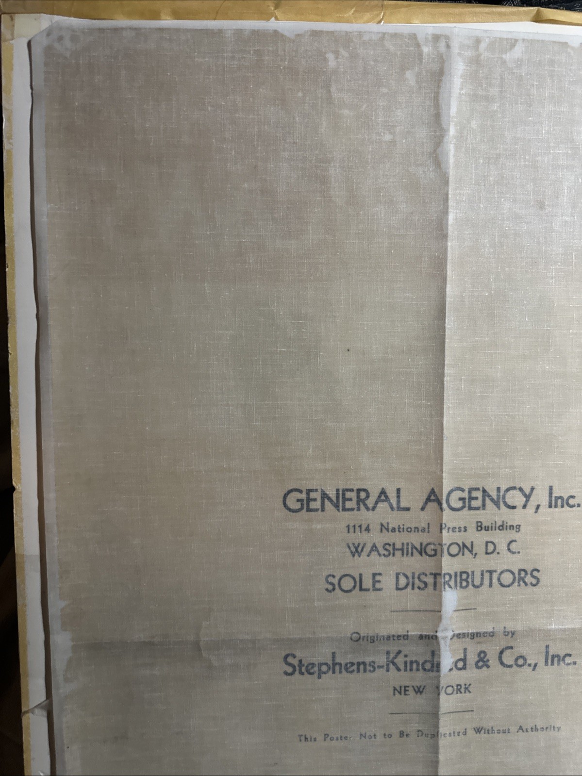 Antique N.R.A National Revival Act Poster Original Wake Up Americans