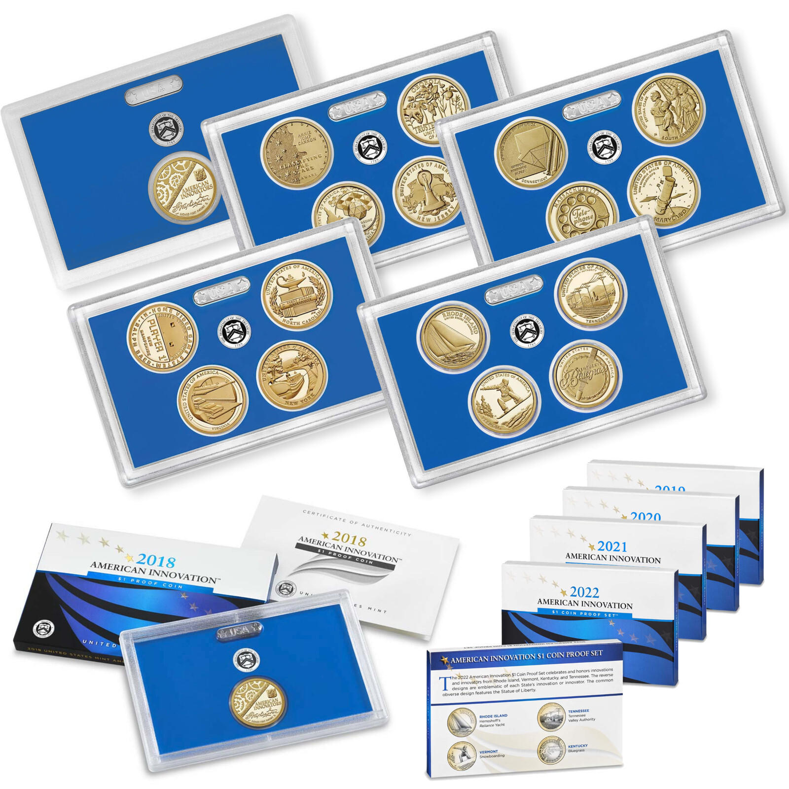 2018-2022 American Innovation $1 Coin Proof Set