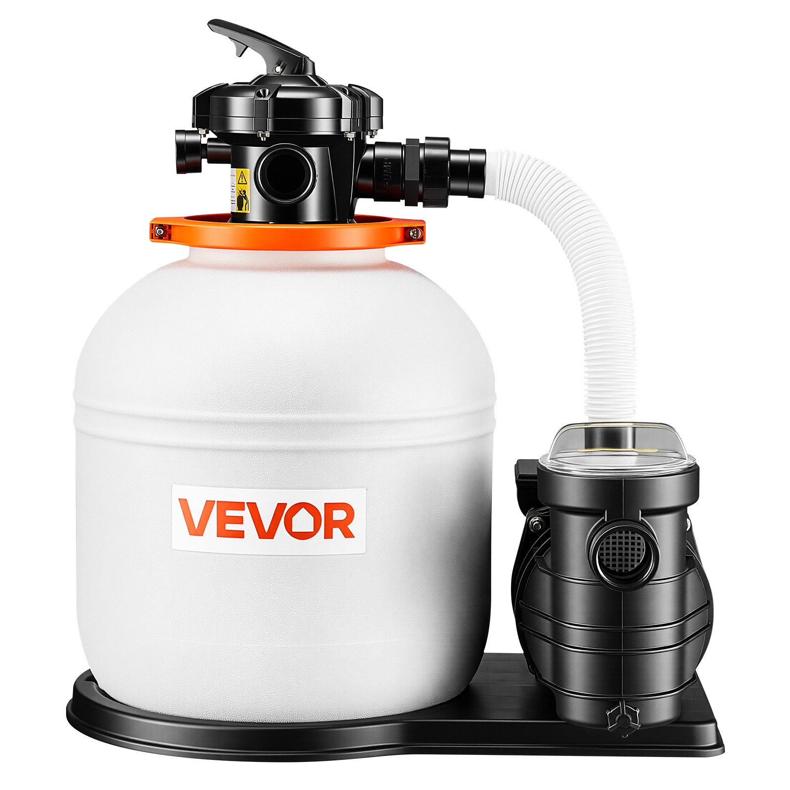 VEVOR FlashPure Sand Filter Pump for Above Ground Pools 16 in 4400 GPH 1HP Timer