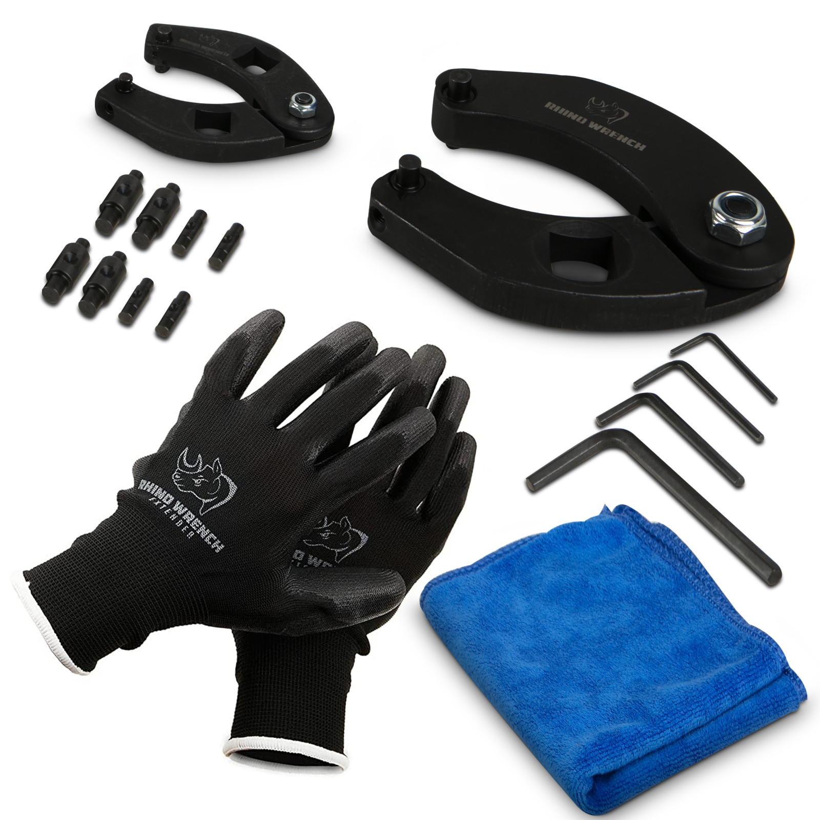 Rhino Gland Nut Wrench - Set of 2 Hydraulic Cylinder Spanner Wrench Adjustable