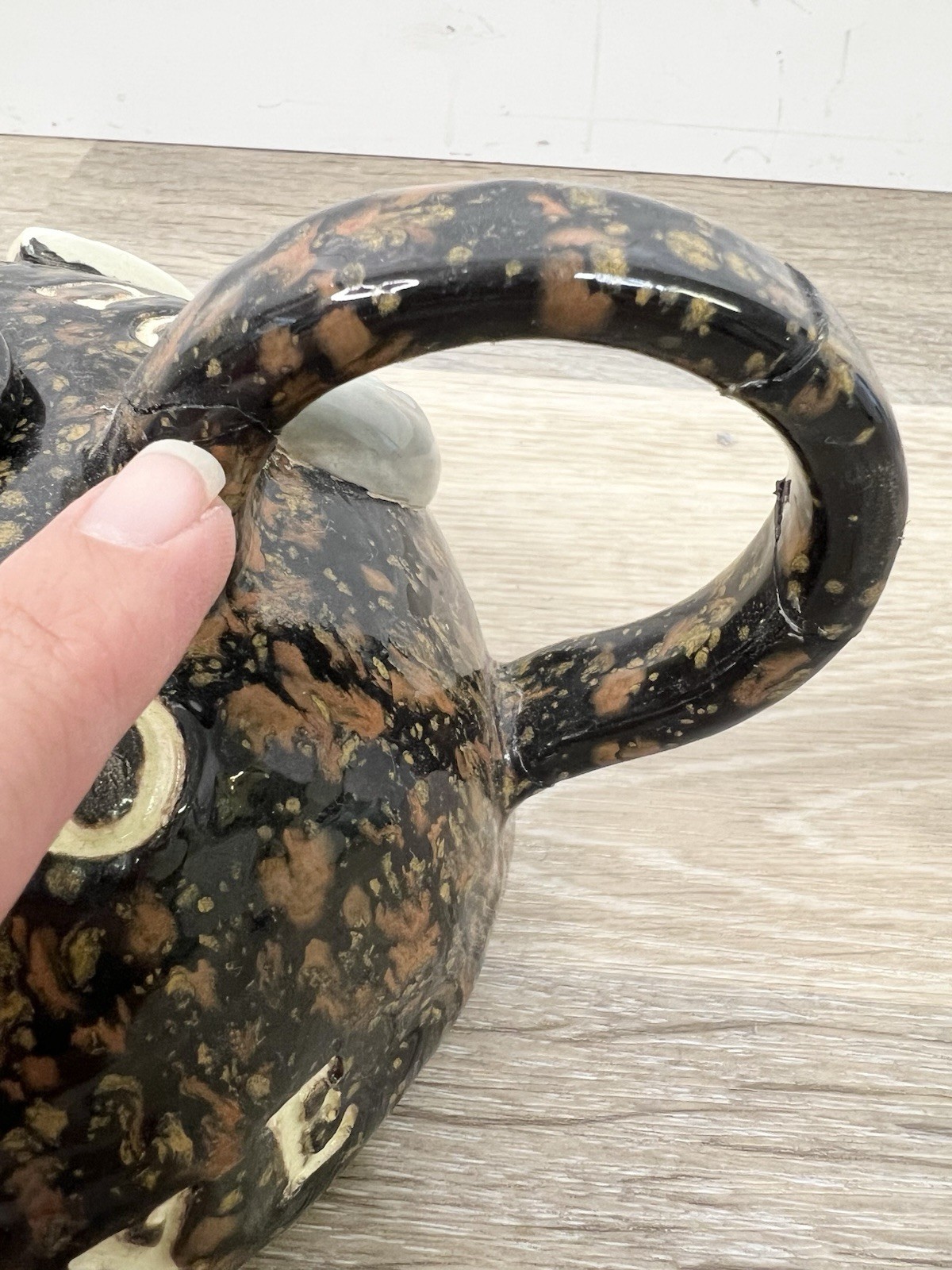 Quija Ceramic Teapot Decor Goth Tarot Witchy Planchette Pentagram Moon *Read