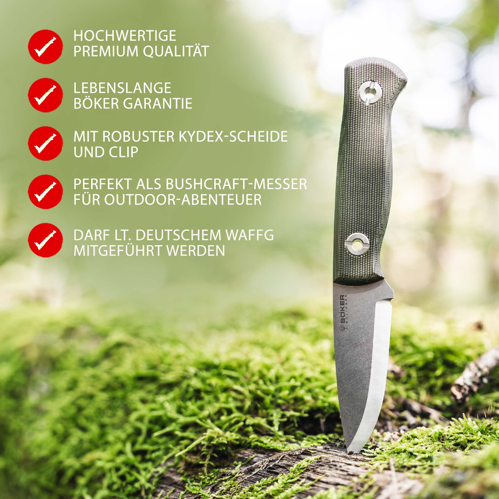 Boker Vigtig vs. Wild Fixed Knife 3.35" MagnaCut Blade Micarta Handle ✔️ 121509