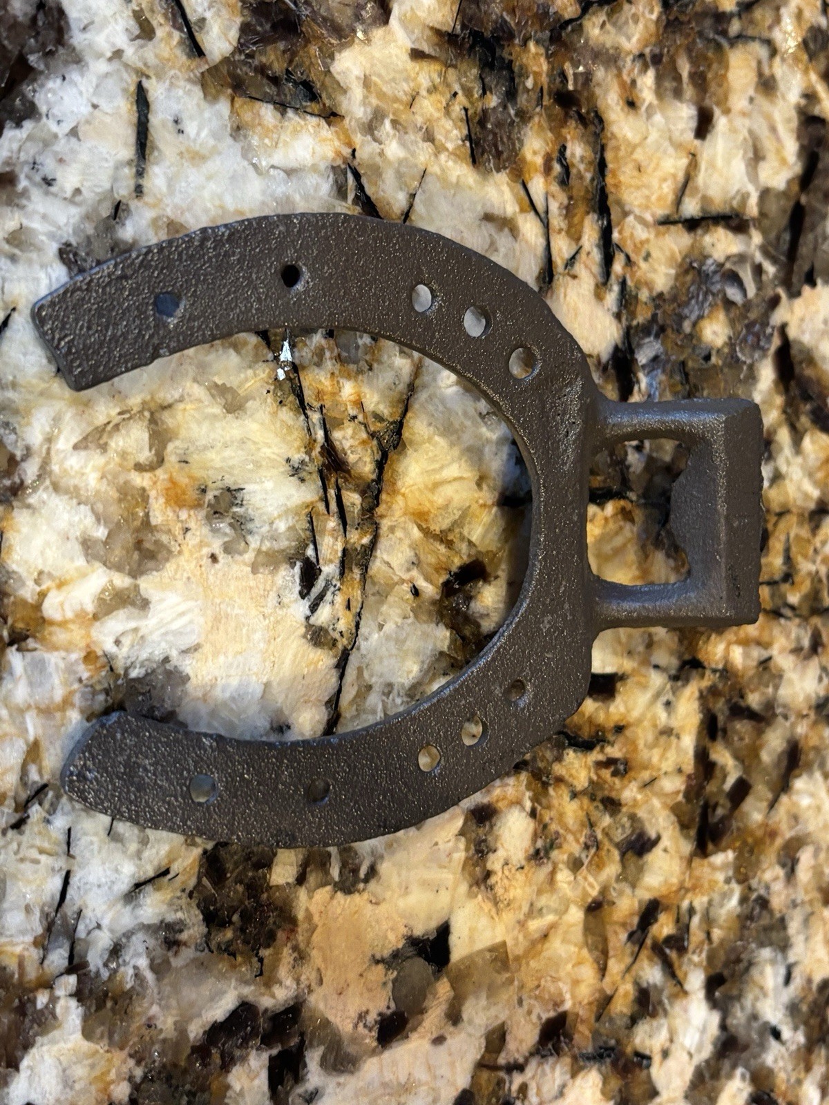 Cast Iron HORSESHOE Bottle Opener Wall Mount Cabin Barware Beer Western Decor