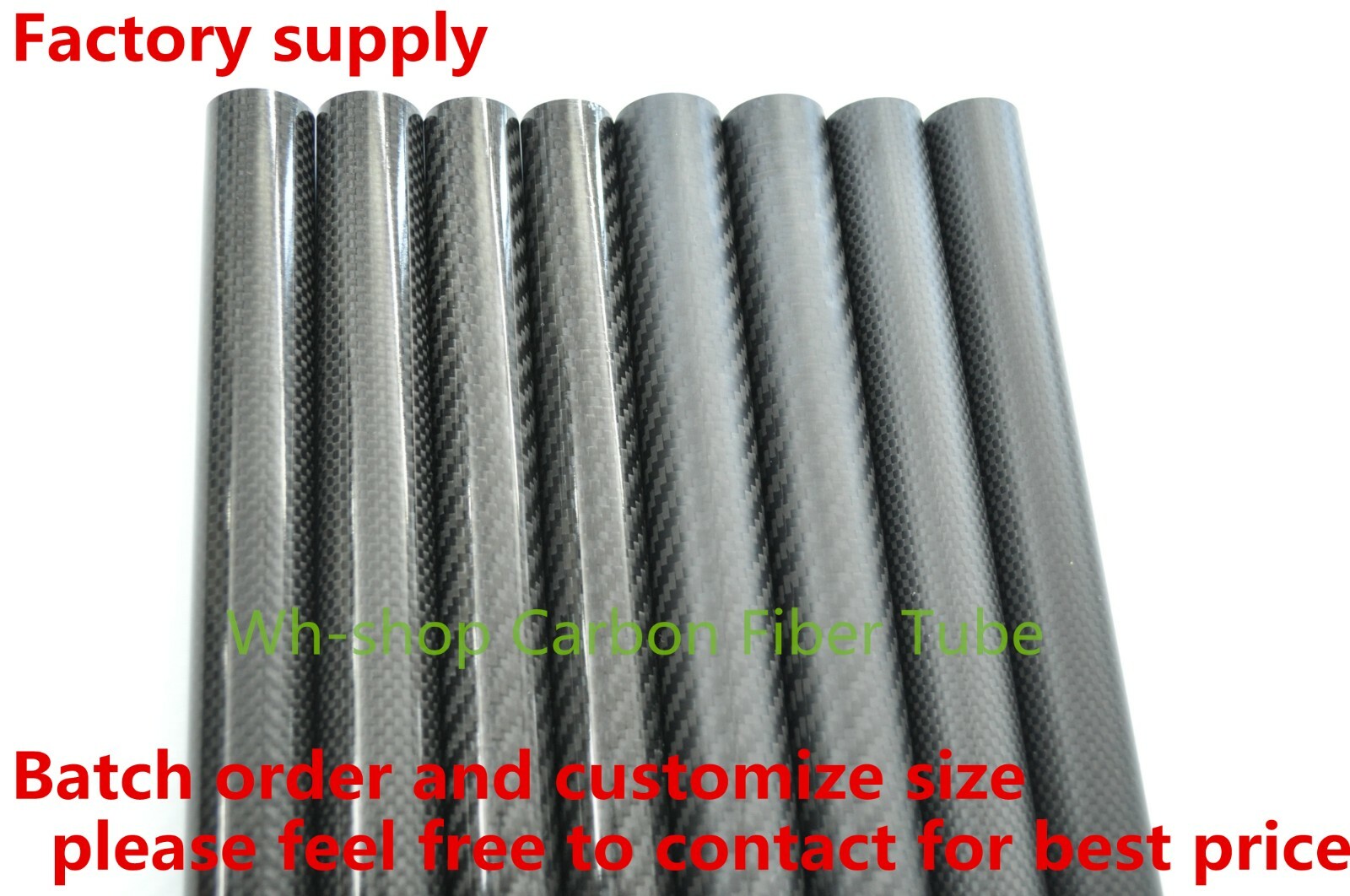 3K Carbon Fiber Tube 10 12 13 14 15 16 18 19 20 22 23 24 33 36 38 MM x 500MM-H