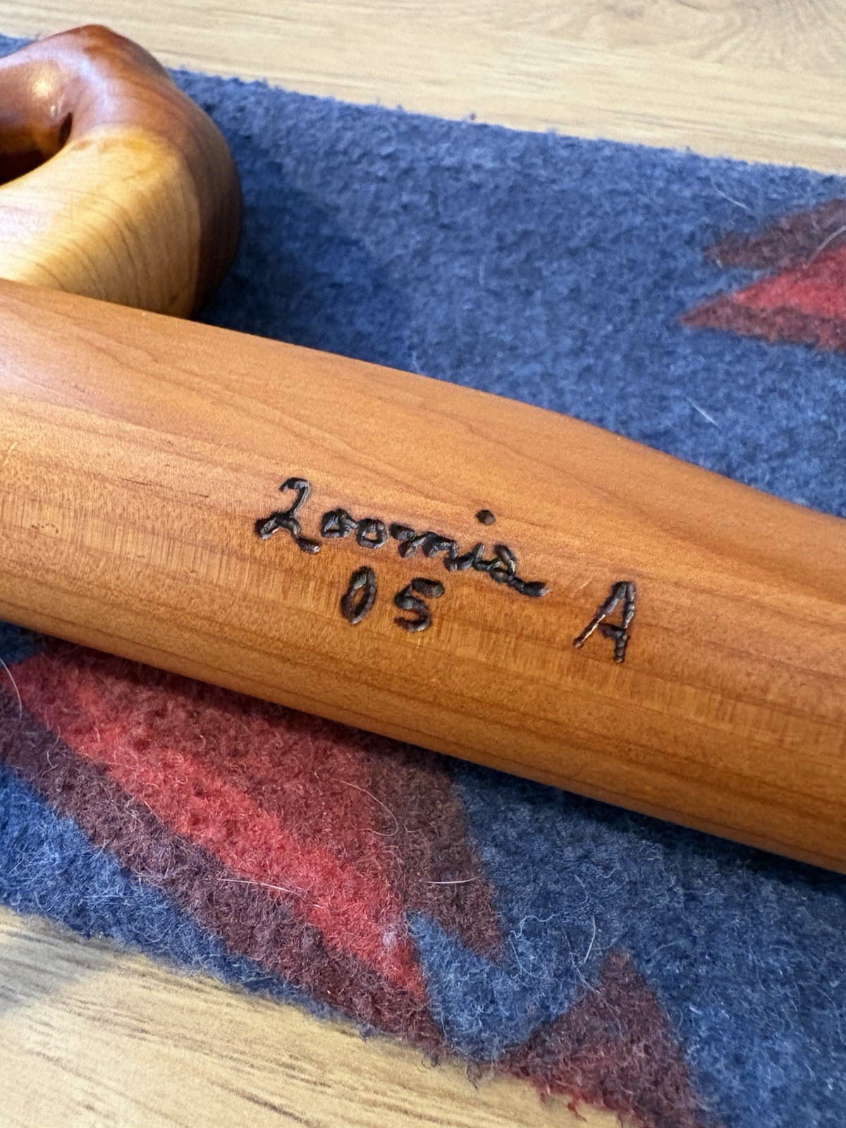 Native American Handmade Wooden Flute 23” Artist Loomis A ‘05 Horse