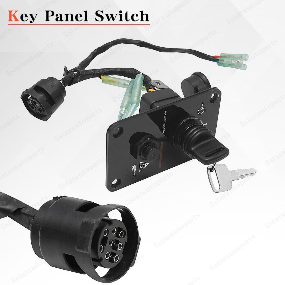 NEW Outboard Single Engine Key Switch Assembly Panel Fits Yamaha 704-82570-12-00