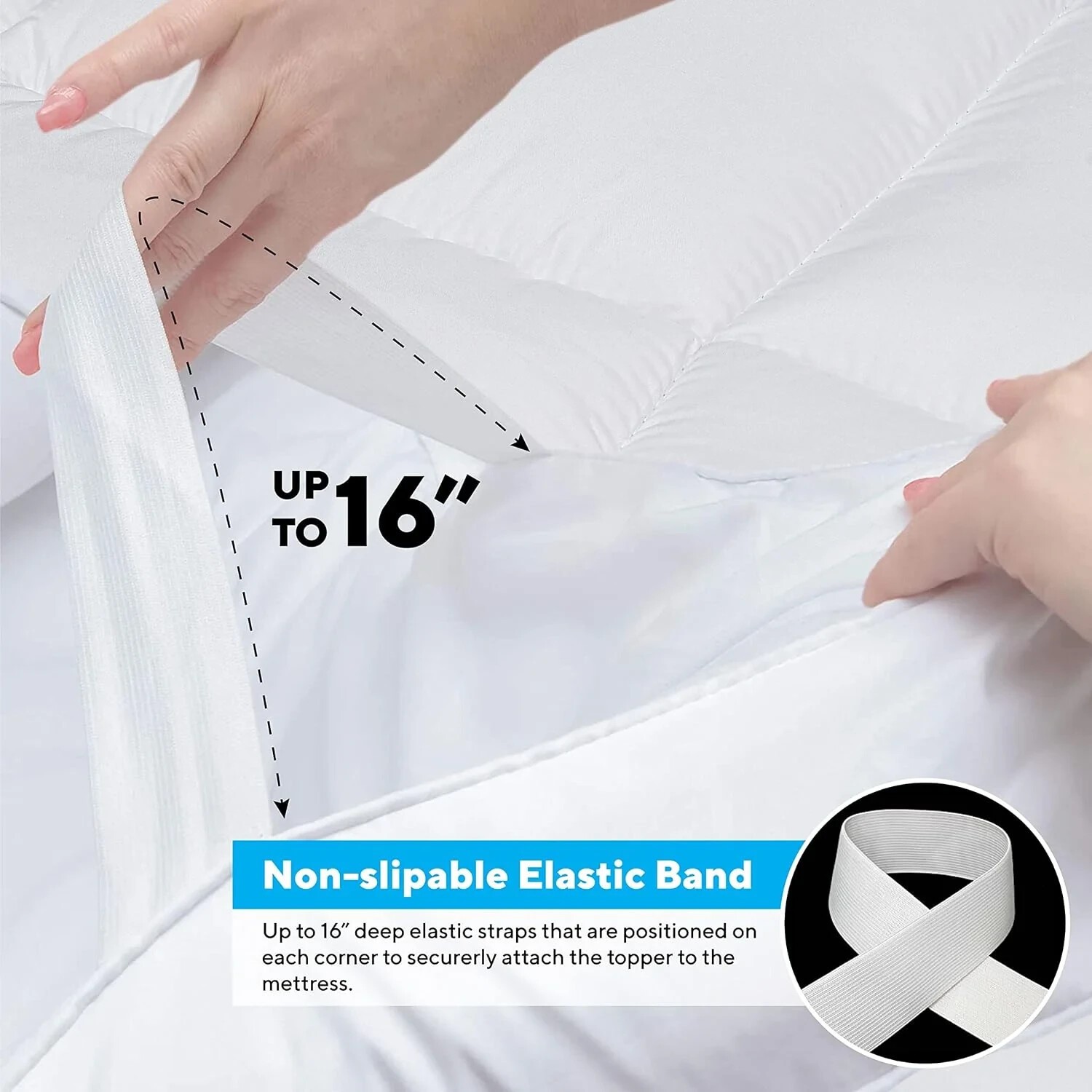 4 Inches Thick Mattress Topper Quilted Cooling Mattress Topper Pad MATTRESS PAD