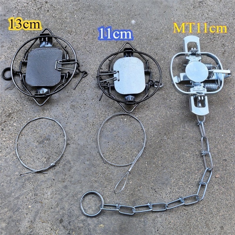 11cm / 13cm Coil Spring Traps Raccoon Fox Nutria Muskrat Mink Rat Hare Trapping