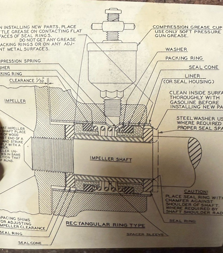 Gorman-Rupp GS1000 Pump Grease Seal Assembly Brand New