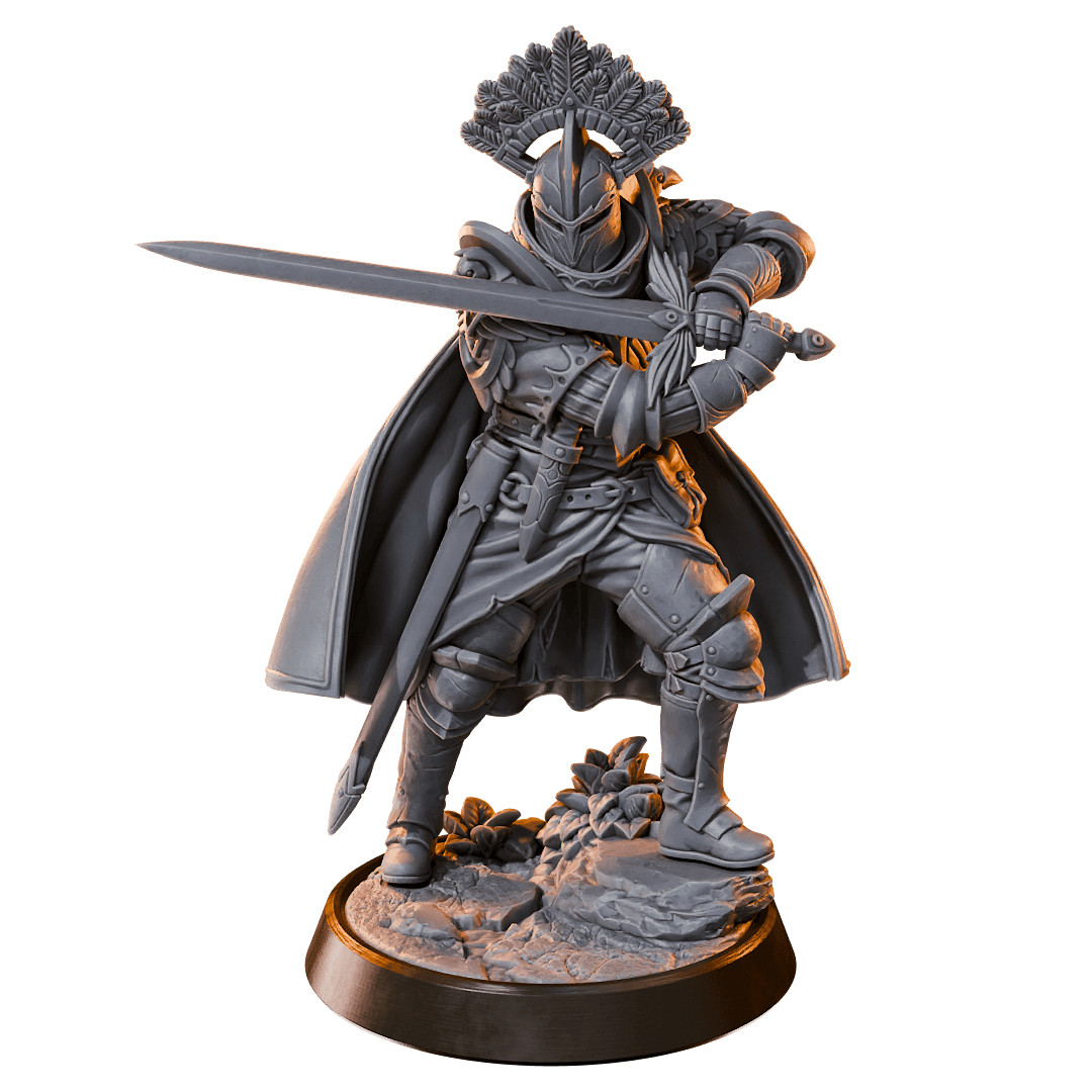 Human Elite Guard 32mm Resin Miniature Paladin Knight Figure