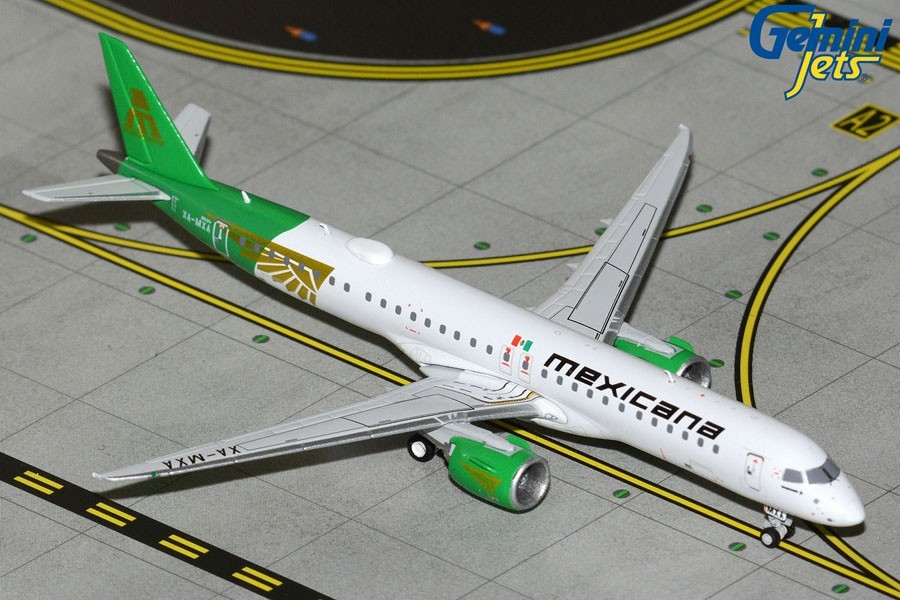 Mexicana Embraer 195-E2 XA-MXA GJMXA2383 Gemini Jets Scale 1:400 IN STOCK