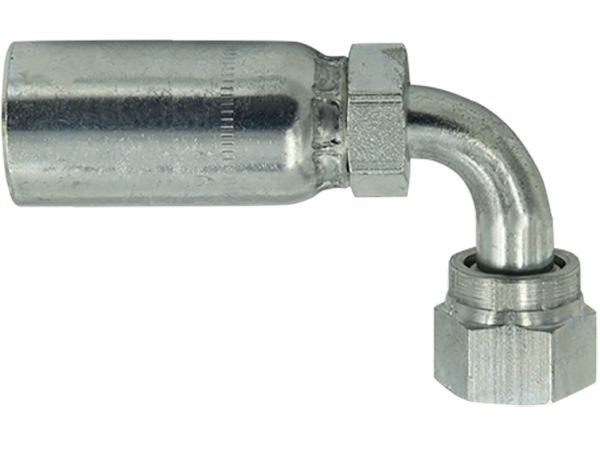 (Lot of 10) FJX90-06-06 | 3/8" JIC Female Swivel Crimp On Hose Fitting - 06U-666