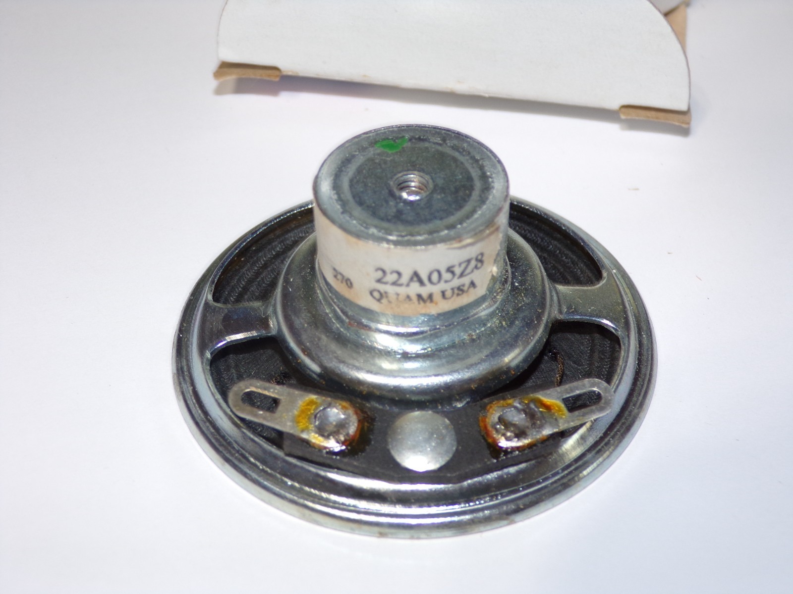 8 OHM SPEAKER, Quam Nichols 22AO5Z8  2.25"  (2-1/4" )   Brand New in Box