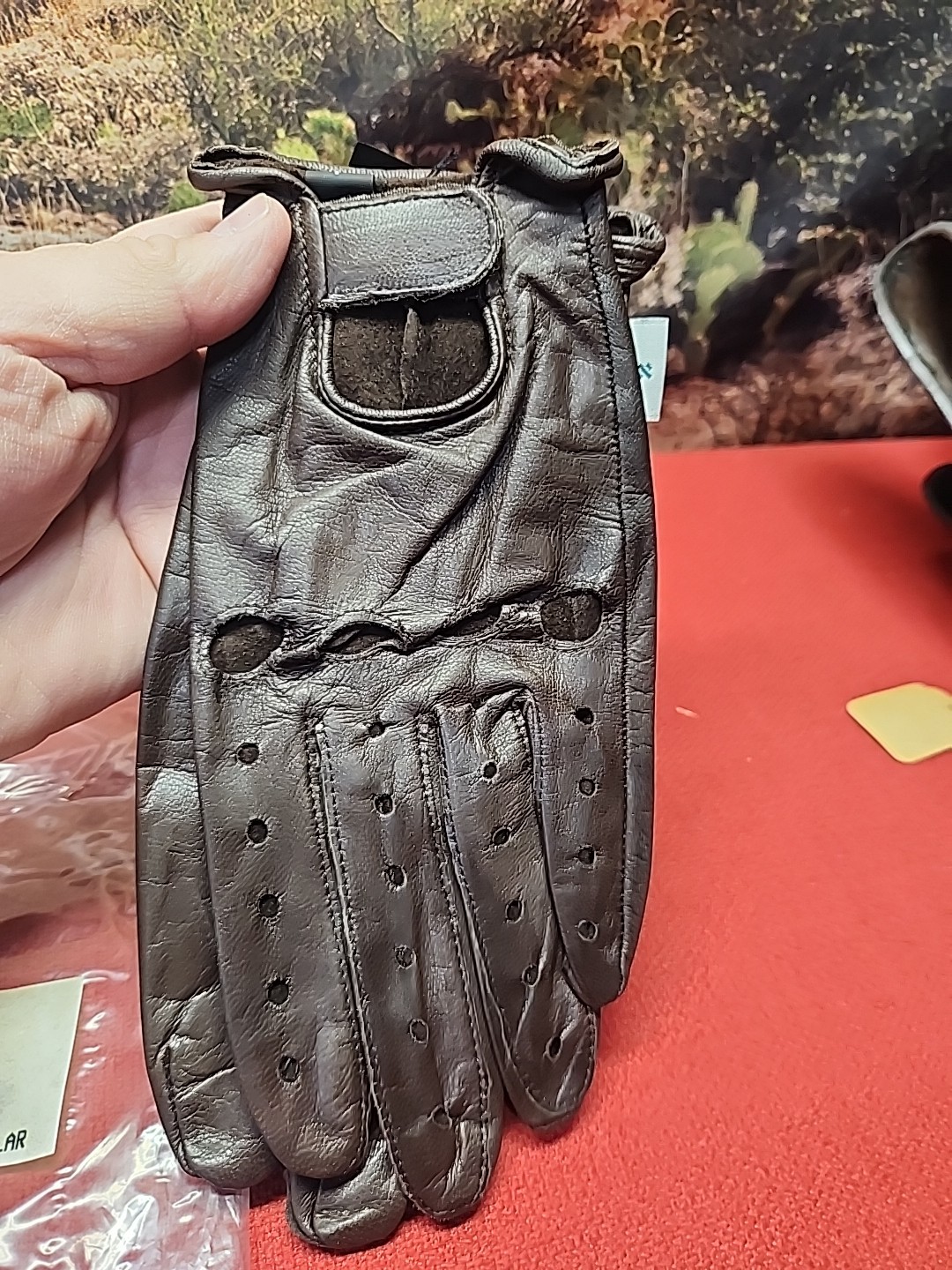 10-X Leather Shooting Gun Gloves Size Medium Brown NOS