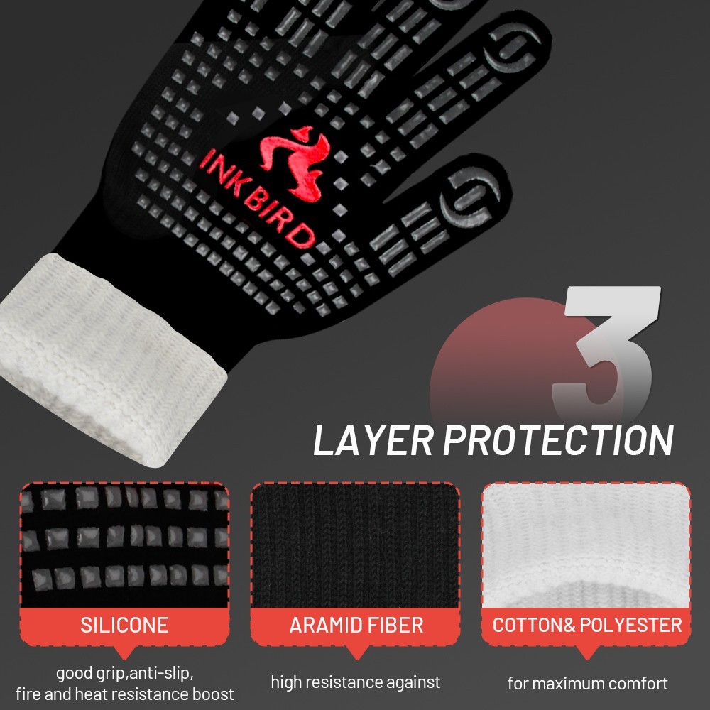 INKBIRD Wireless Meat Thermometer 5G WiFi BBQ Smoker Oven Mitts Grilling Gloves