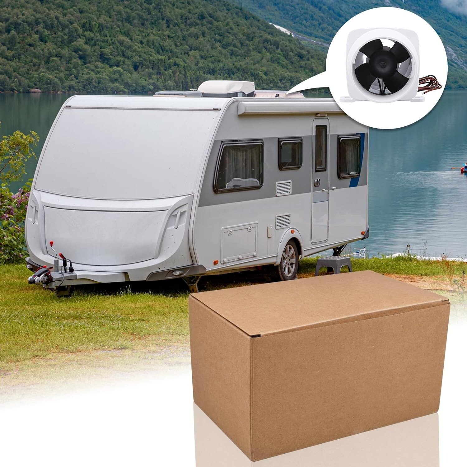 12V 3 inch Electric in-Line Marine Bilge Air Blower Fan 130CFM