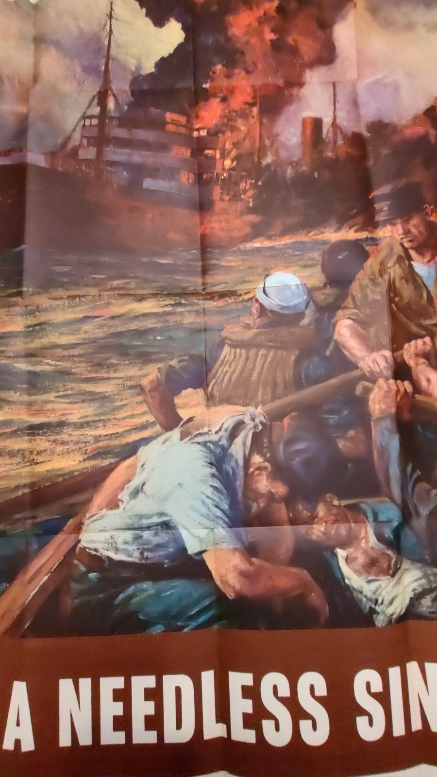 Original 1942 WWII poster: “A Careless Word… A Needless Sinking”