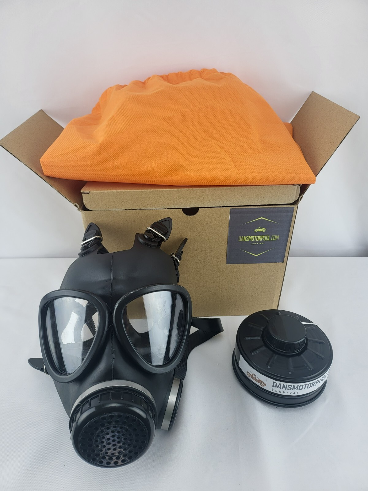 DMP Full Face Respirator Mask, Gas Mask with 40mm  Carbon Filter And Bag
