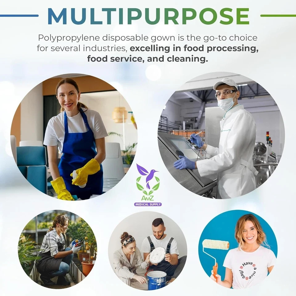 Isolation Gowns Disposable AAMI Level 3 Blue Medical - XL - 10/20/40/80 PCS