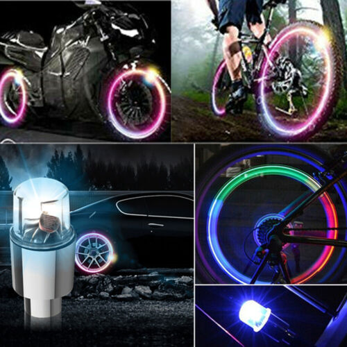 4PCS Car Auto Wheel Tire Tyre Air Valve Stem LED Light Caps Cover Accessories US