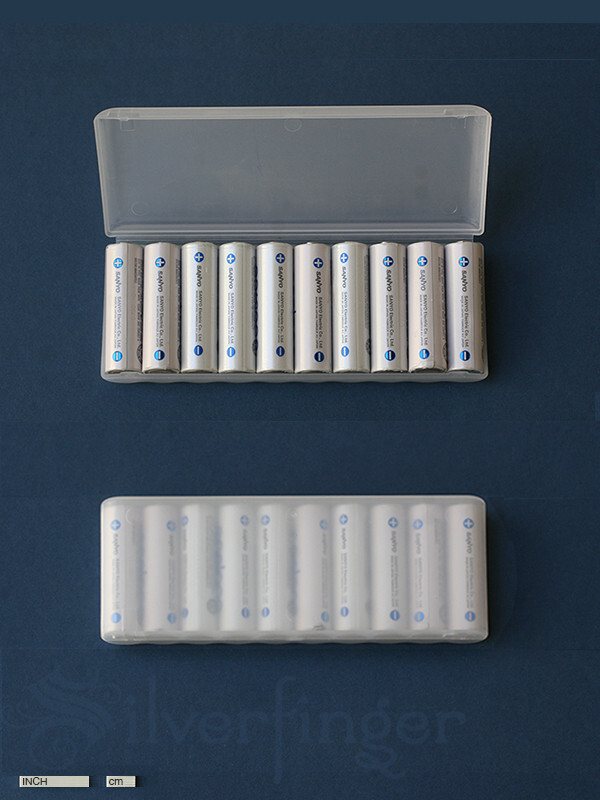 4-Pack BATTERY STORAGE CASE Holder Organizer Box :Each Holds 10 AA AAA Batteries