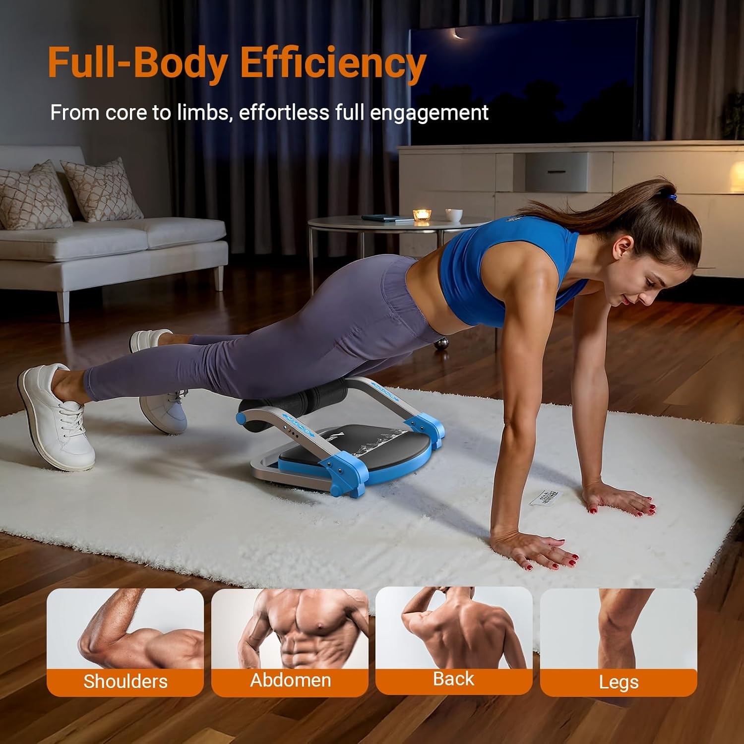 MERACH Ab Machine for Home Gym Adjustable Ab Trainer with 3 Resistance Levels