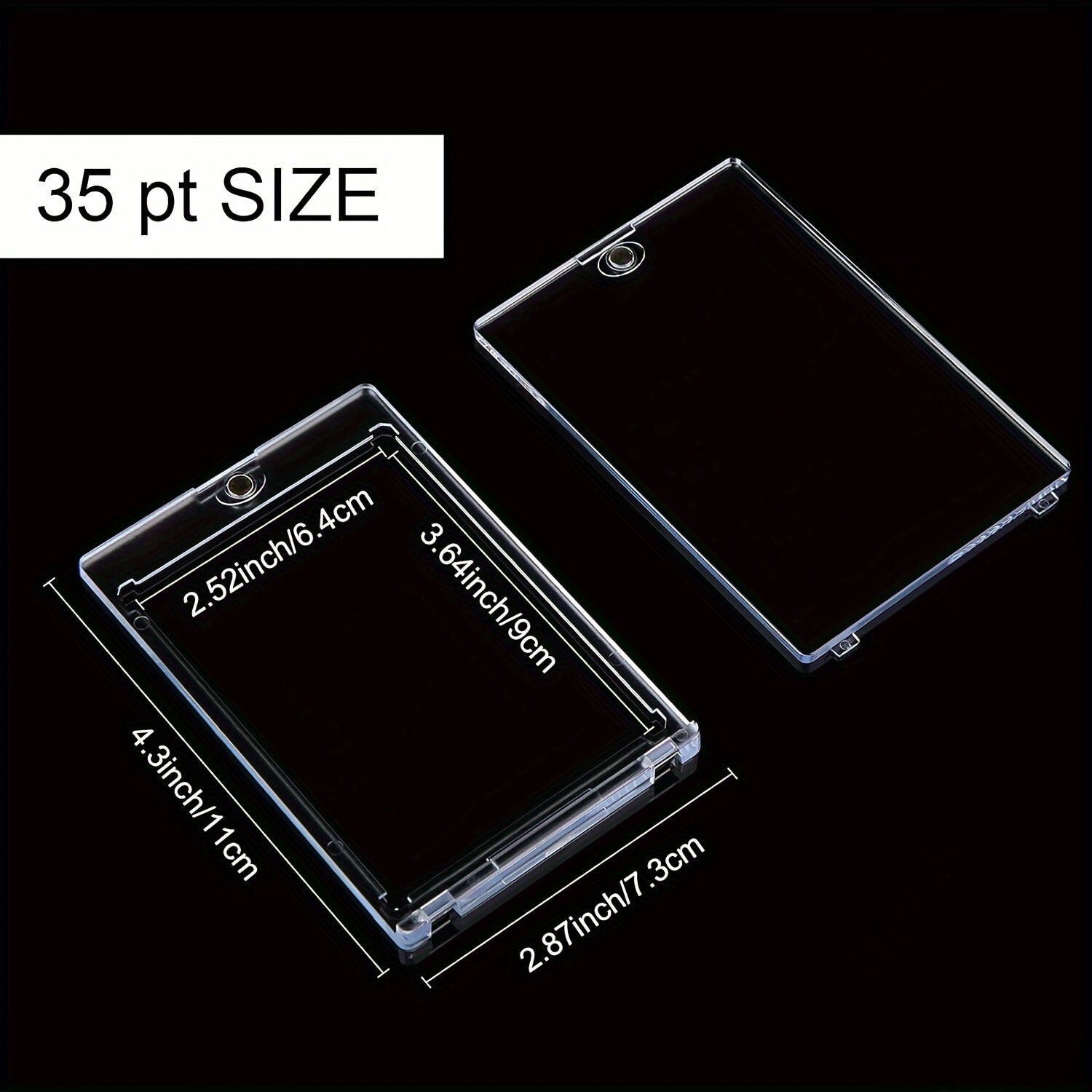 25 Pack Magnetic Trading Sports Card Holders 35pt One-Touch Hard UV Protection