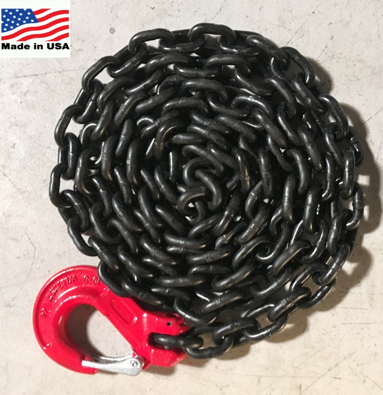 AUTO BODY FRAME MACHINE PULL CHAIN 11 FEET SLIP HOOK 100 GRADE HEAVY DUTY USA