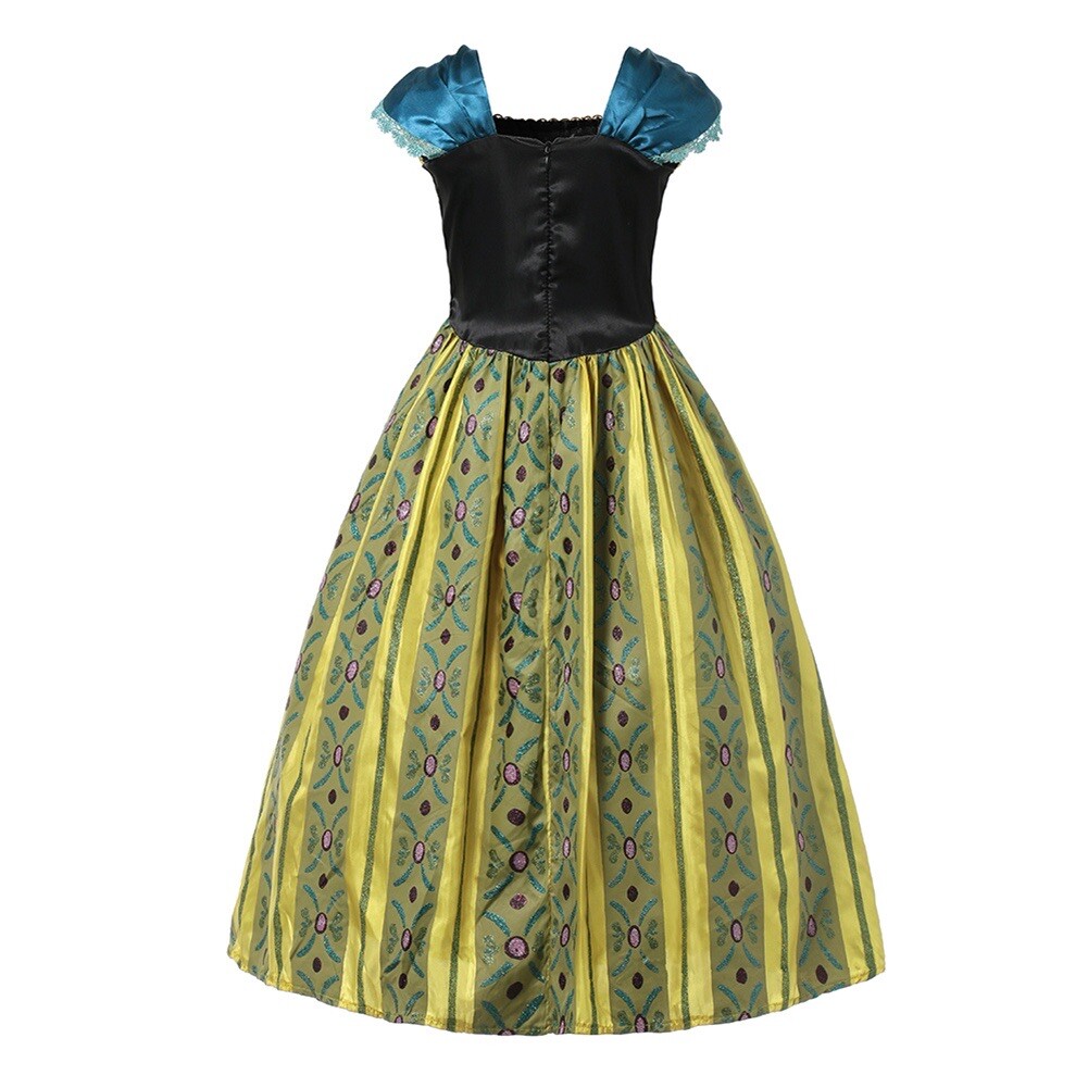 Anna Frozen Princess Green Dress Up Set Girls Costume Fast Shipping