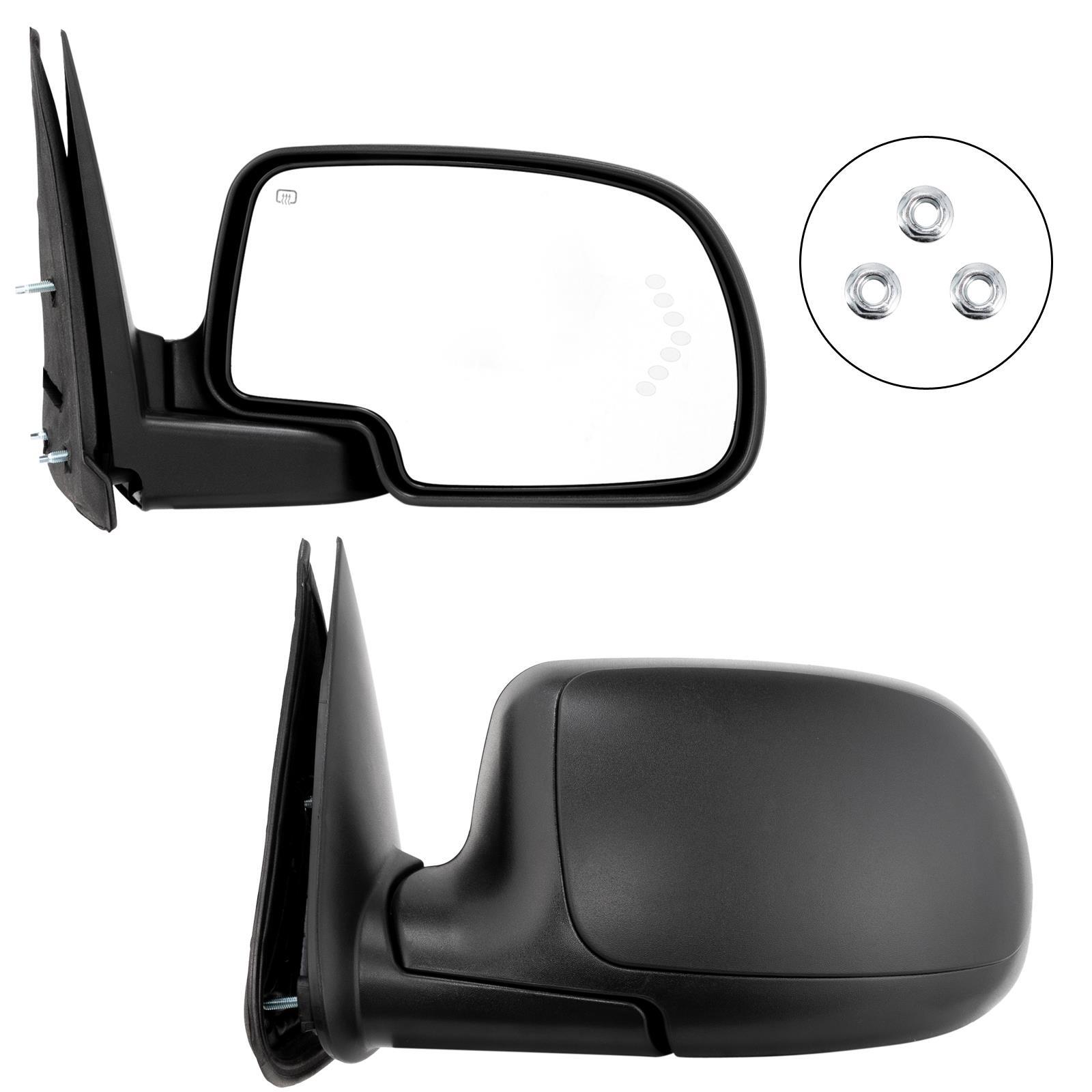 Pair Side View Mirrors Power Heated Arrow Turn Signal For 03-06 GMC Sierra 1500