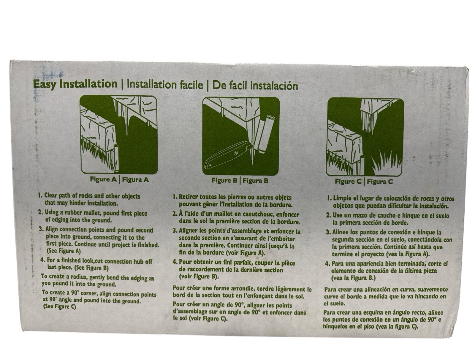 Suncast 10 Ft Pound In Landscape Edging Stone Color BSE10TG New