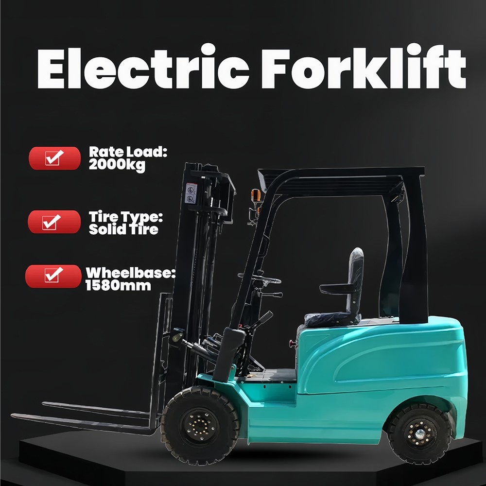 Electric Forklift Side Shift 4400lbs with Lead-Acid Battery Forklift Free Ship