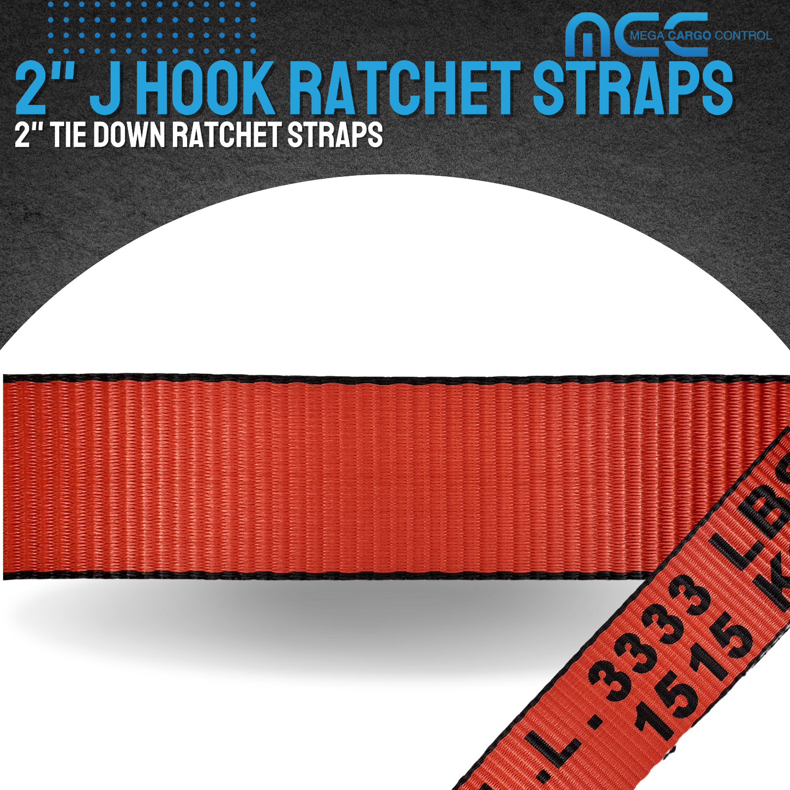USA Heavy Duty 2" x 40' 50' 60' Ratchet Strap J Hook Flatbed Truck Farm Tie Down