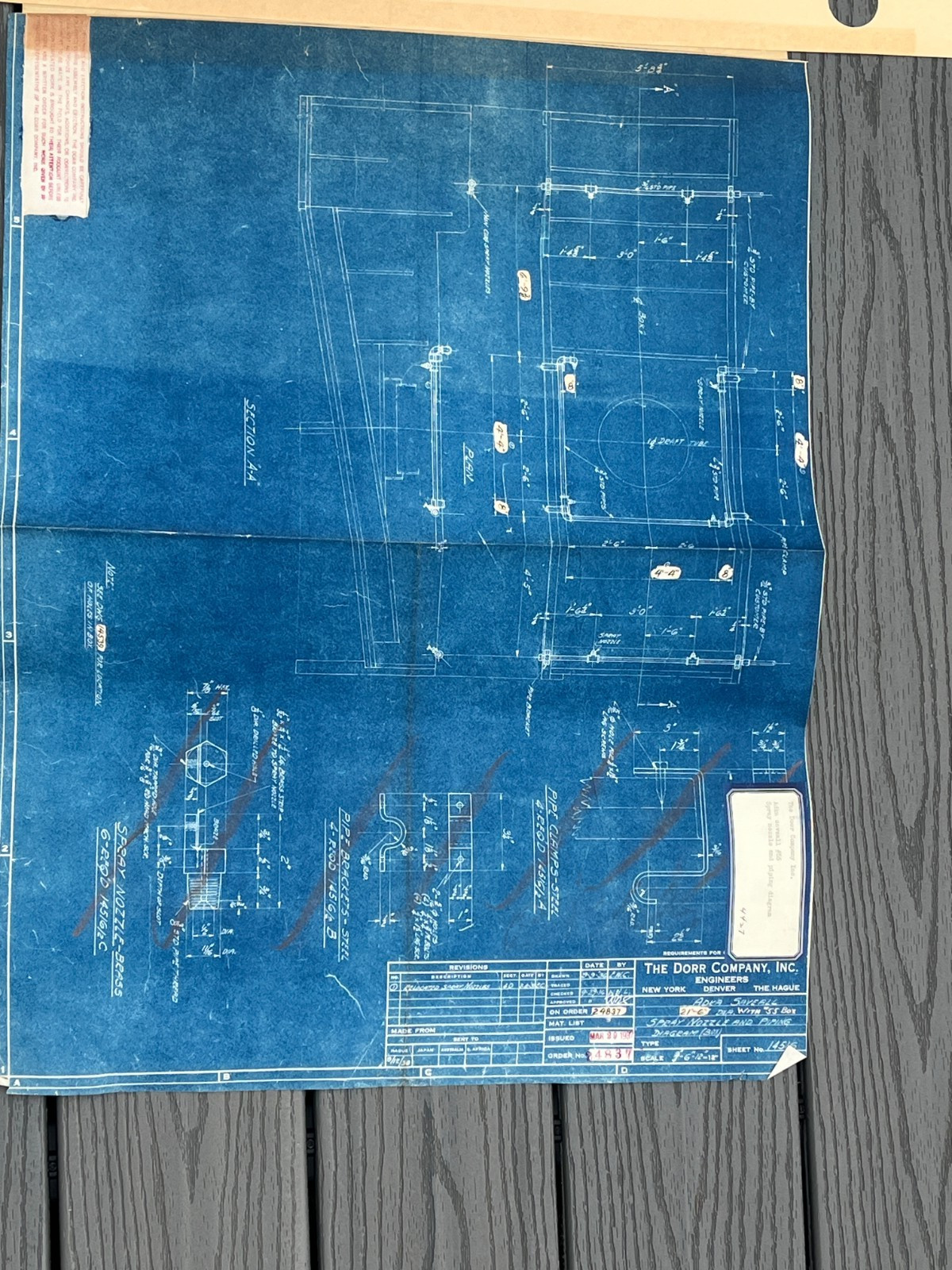 Lot 6 Vtg Industrial Dorr CO Blueprints Claridge Fan Cutler Hammer Blue Prints