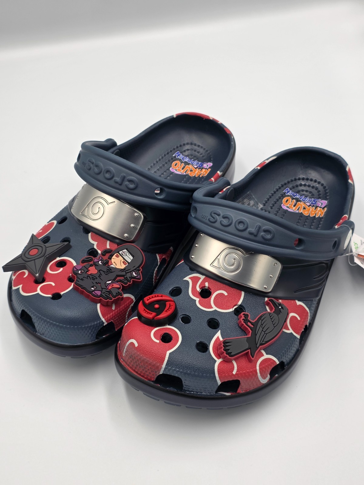 Naruto Crocs Akatsuki Anime Clogs Custom Jibbitz Slip On Sandals Unisex Shoes