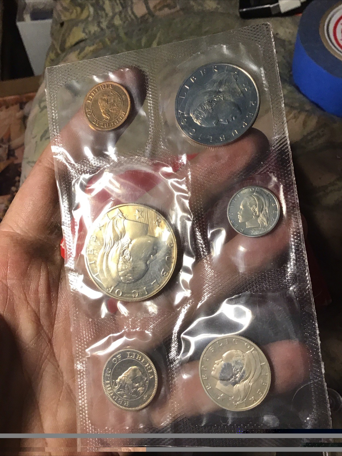 1972 RePublic Of Liberia Proof Set ,original Box,paperwork,&display Case