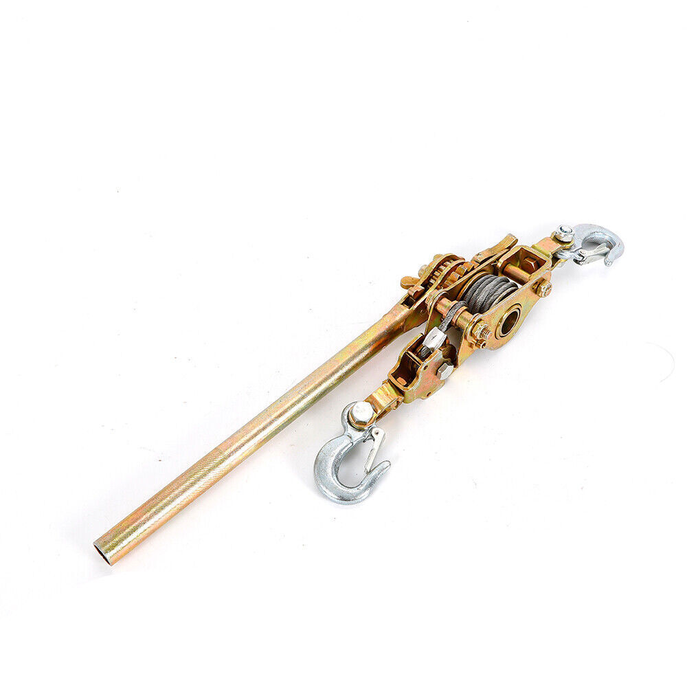 2 Ton Heavy-Duty Hand Puller with Ratchet and Double Hooks, 4400LB Capacity