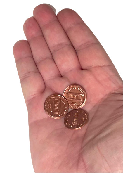 3 STEEL SHIM SHELL US PENNY TAIL Dime Magic Trick Hollow Coin Magnetic Vanish