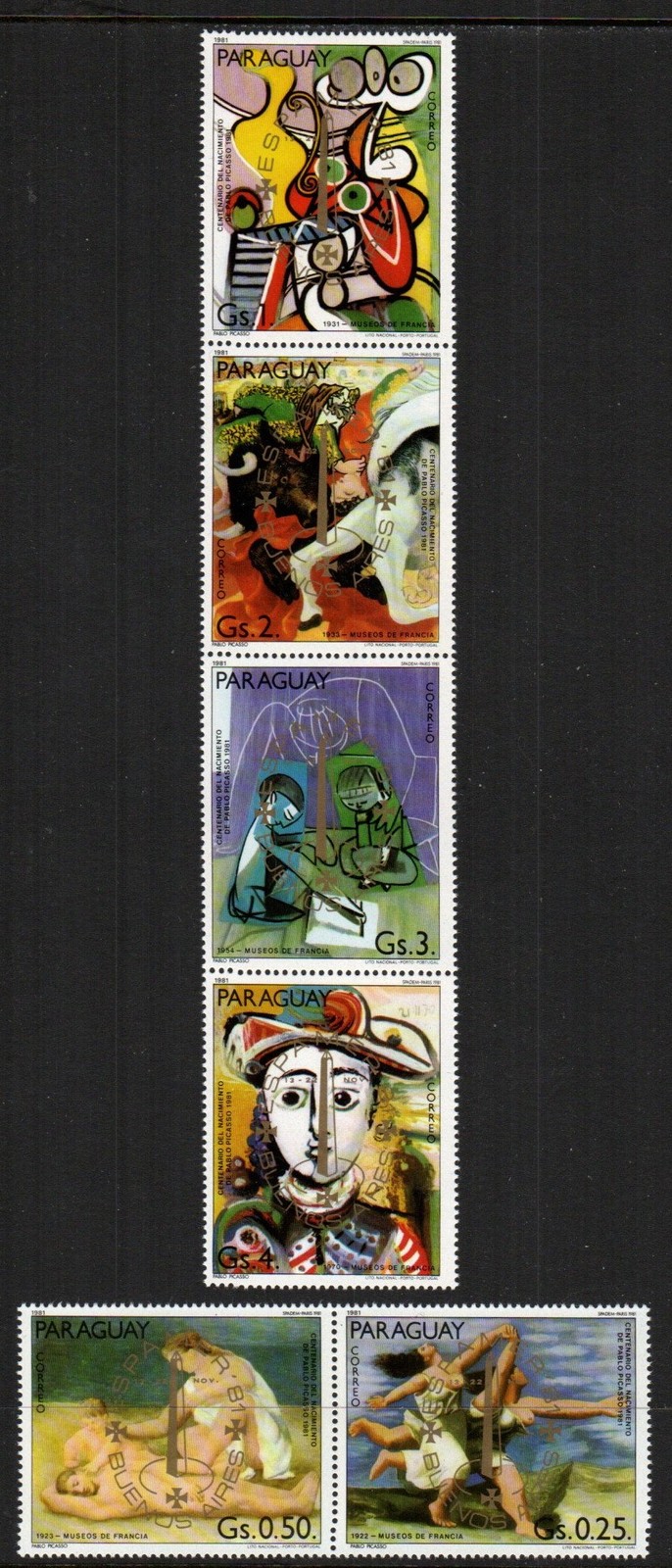 Paraguay Stamp 2020-2021  - Pablo Picasso overprinted in gold