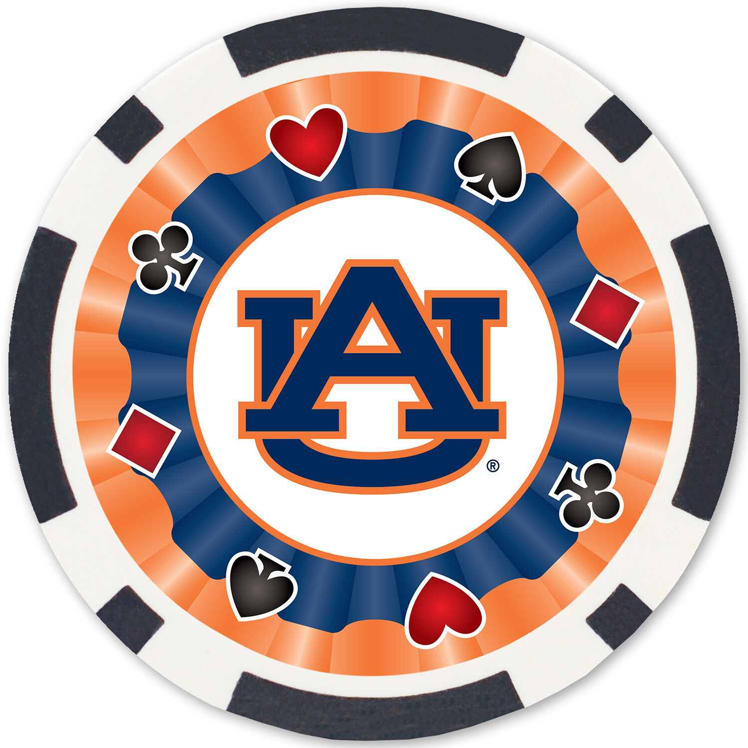 MasterPieces - Auburn Tigers - NCAA Poker Chip Set - 100 Piece
