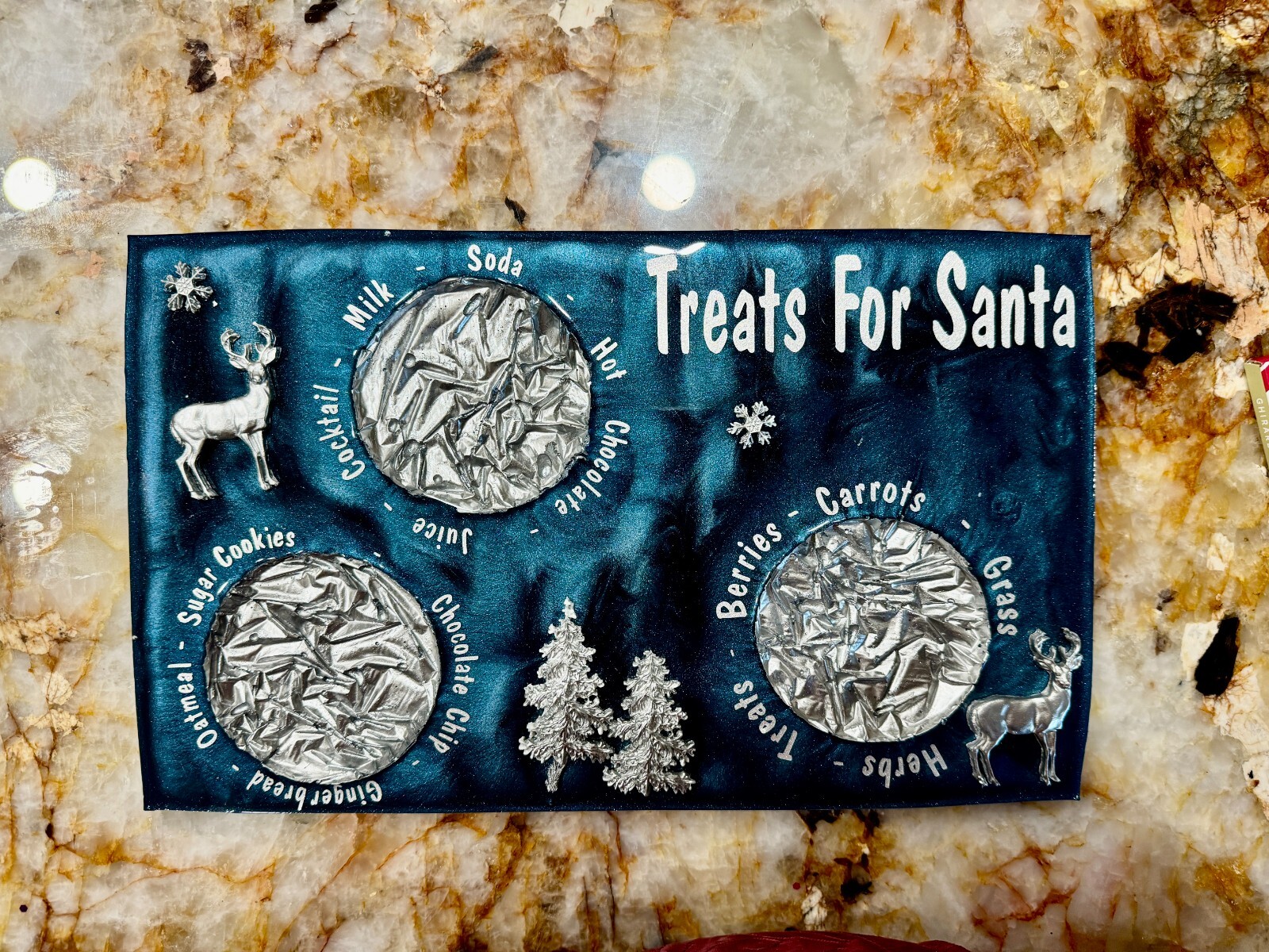 Handmade Crushed Velvet Silicone Inlays For Resin Set of 4