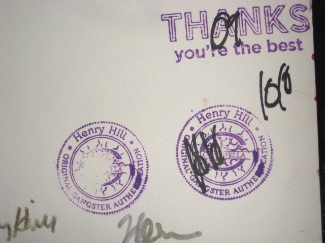 BILLY BATTS AT THE SUITE AUCTION NOW !!!! HENRY HILL ORIGINAL GOODFELLA