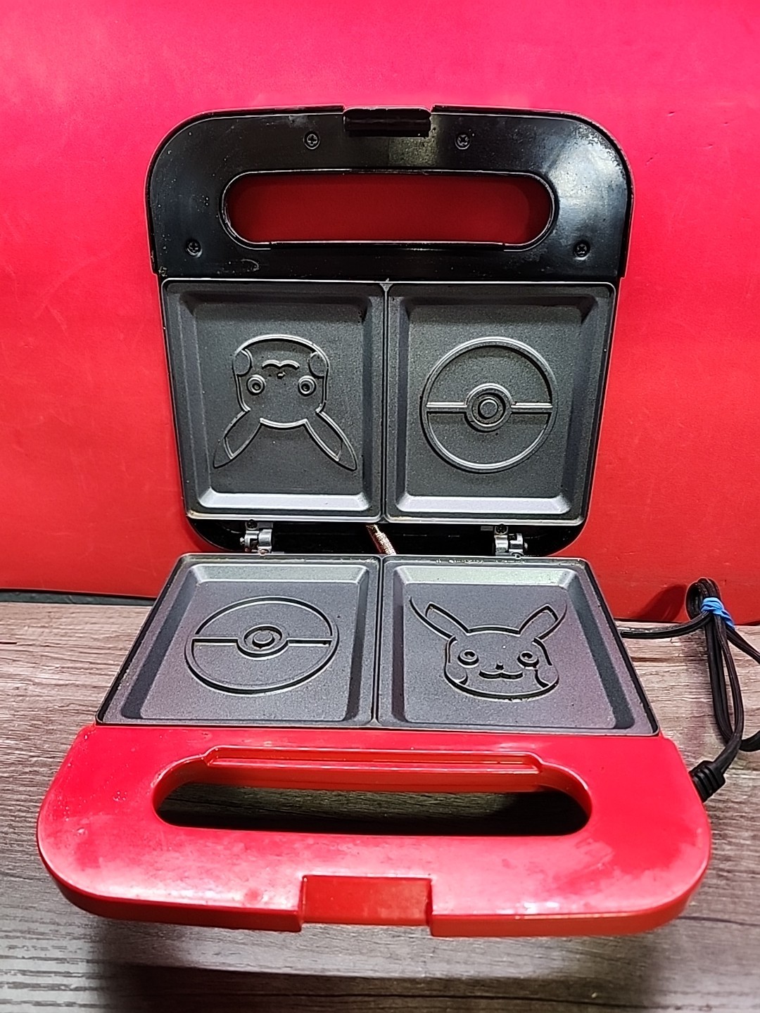 Pokemon 2 Grilled Cheese Maker Pikachu Poke Ball Square Used